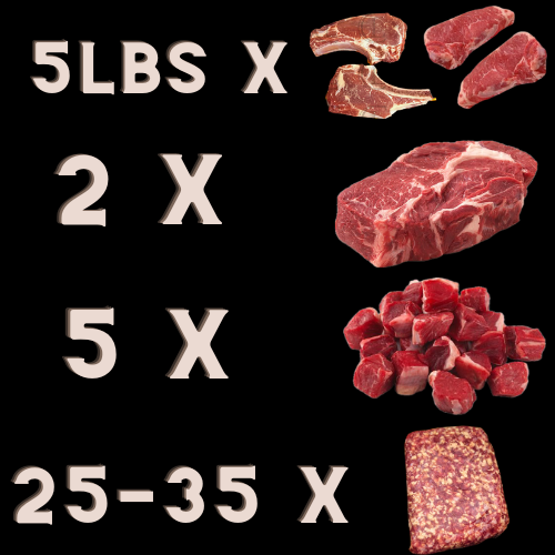 Pre-Order 50lb. Beef Sampler Bundle - December 6th Delivery